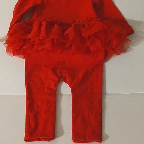 NWT☆CAT & JACK☆Baby Girl Wowzer Red Long Sleeve Heart Romper outfit - Picture 11 of 12